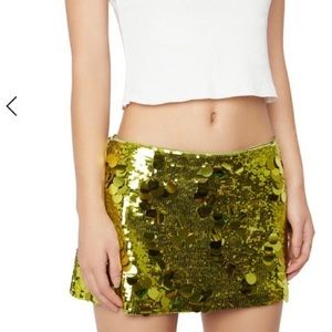 Danielle Guizio Sequin Mini Skirt